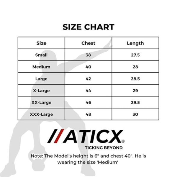 ATICX Slim Fit Polyester Sports T-Shirt for Men - Round Neck Quick Dry Fit Half Sleeve Breathable Stylish Gym & Workout Tee - Lightweight Running Cycling Football Swimming Training Sportswear Top