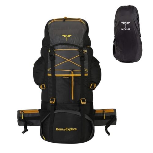 Impulse rucksack bags 75 litres travel bag for men tourist bag for travel backpack for hiking trekking Bag for men camping thames blue bag with 1 Year Warranty