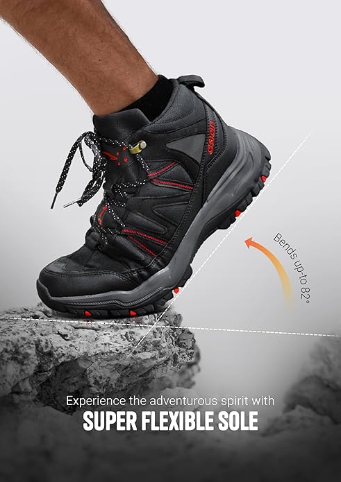 ASIAN Men's Everest-21 Sports Trekking & Hiking,Walking Hi-Neck Shoes with Rubber Outsole & Memory Foam Insole Lace-Up Shoes for Men's & Boy's